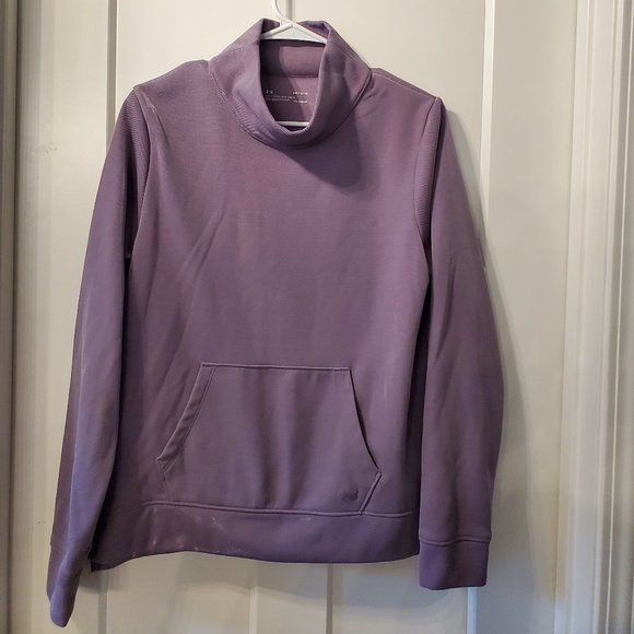 Under Armour Shimmering Fleece Lined Tunic Sweatshirt in Purple - Picture 1 of 5
